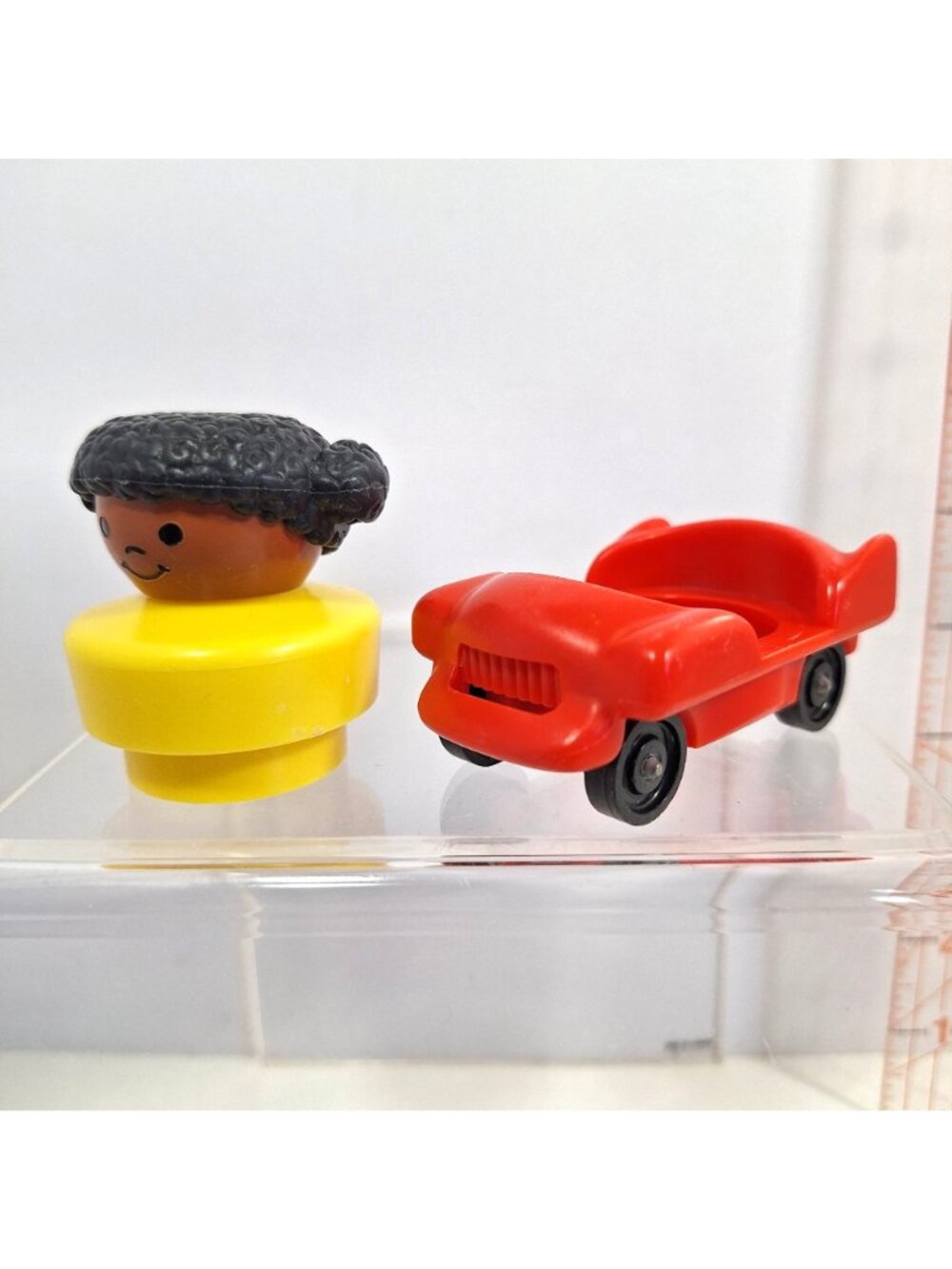 Chunky Little People African American Girl 1990 Red Black Car 1993 Vintage - Picture 2 of 11